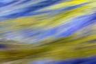 Spring foliage colors and sky reflecting on ripples on stream, Great Smoky Mountains NP, Tennessee Art Print